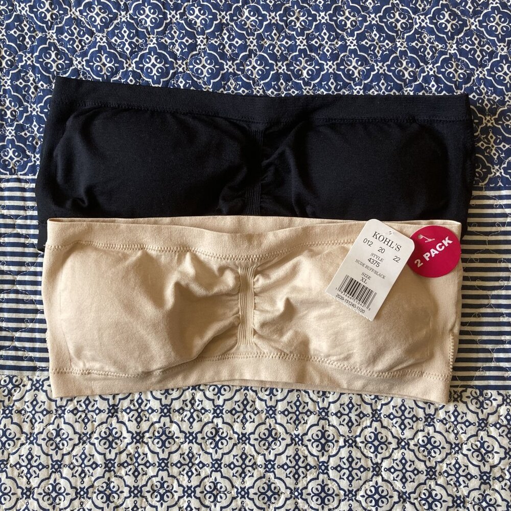 Two *NWT* Strapless Bras XL
